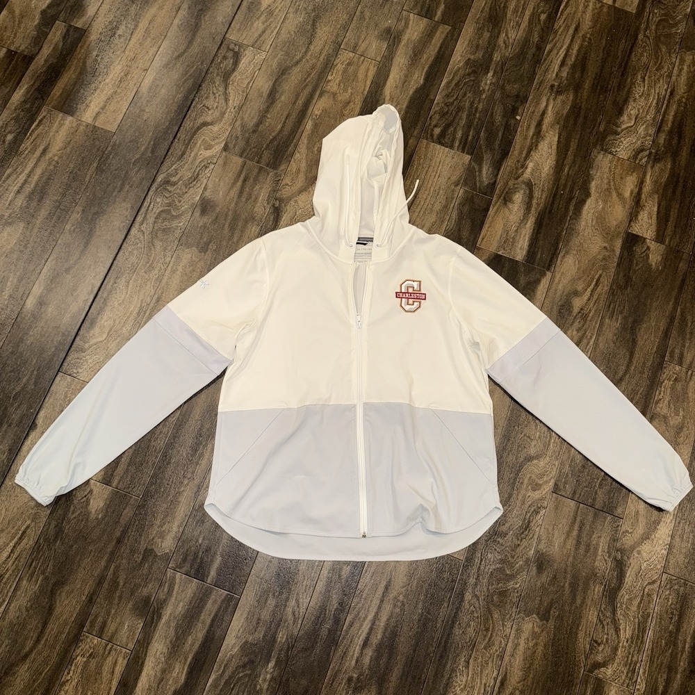 Under Armour College of Charleston Colorblock Hooded Varsity jacket